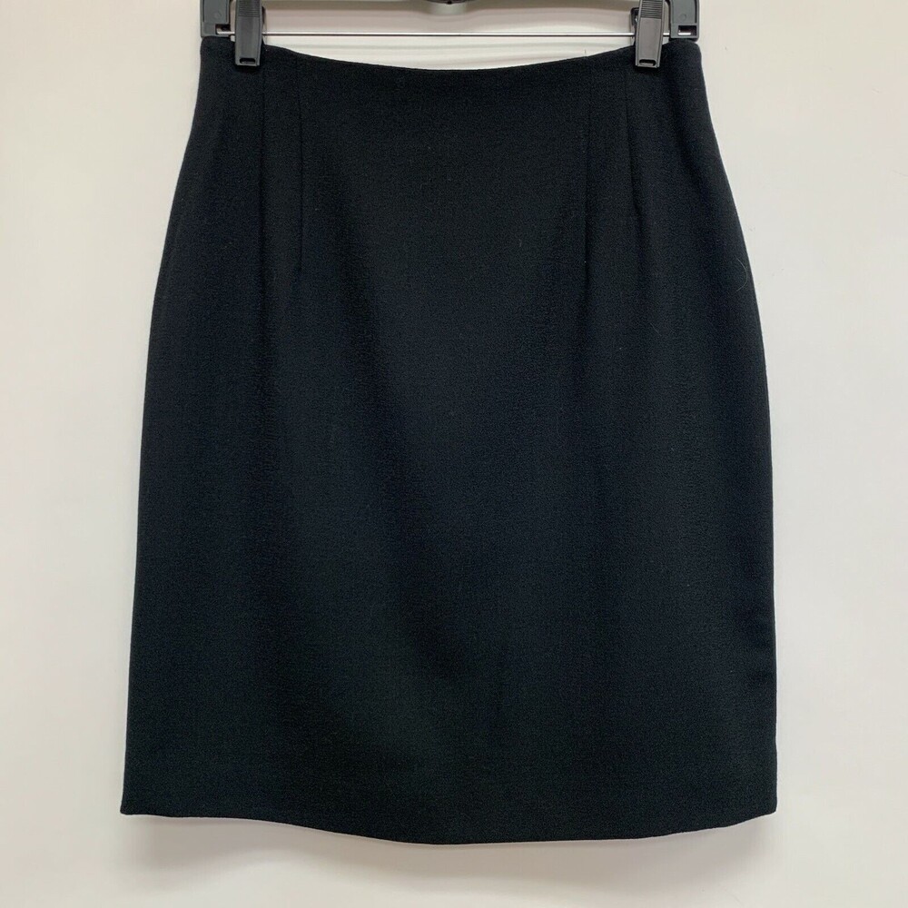 Jones New York Women's Straight Pencil Skirt 12 Petite‎ 12P Black 100% Wool
